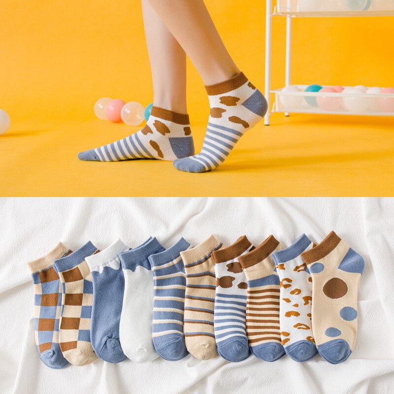 2 Pairs Pack Cotton Socks Women Breathable Japanes..